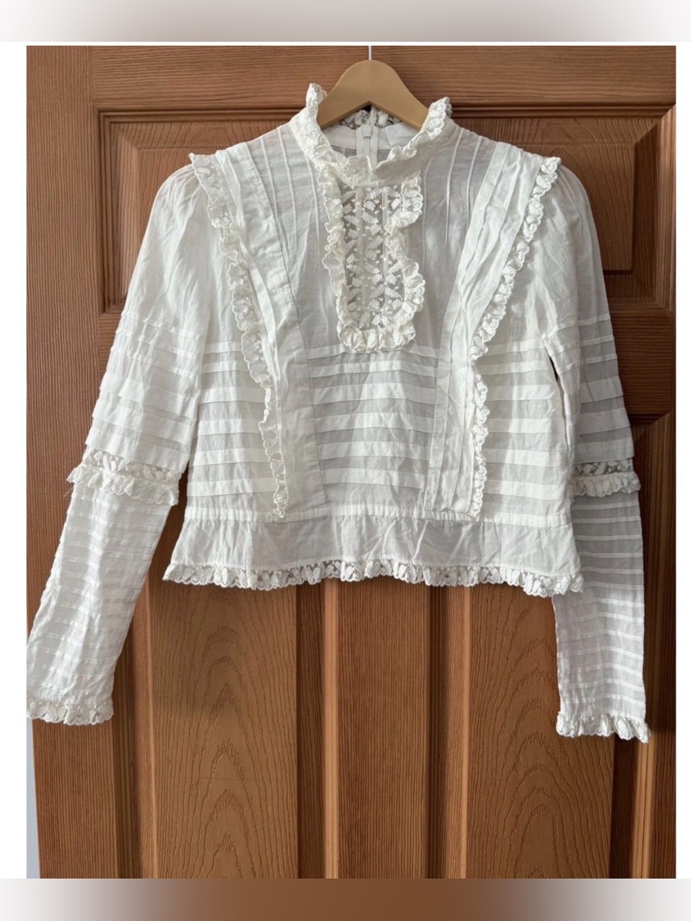 Zimmermann Lace Detail Blouse – White Size 0